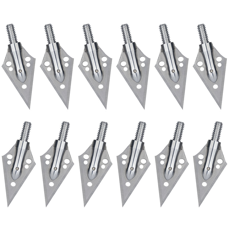 12 Pack Replaceable Broadhead Sharp Arrow Head Tips for 6.25" Archery Mini Crossbow Bolts