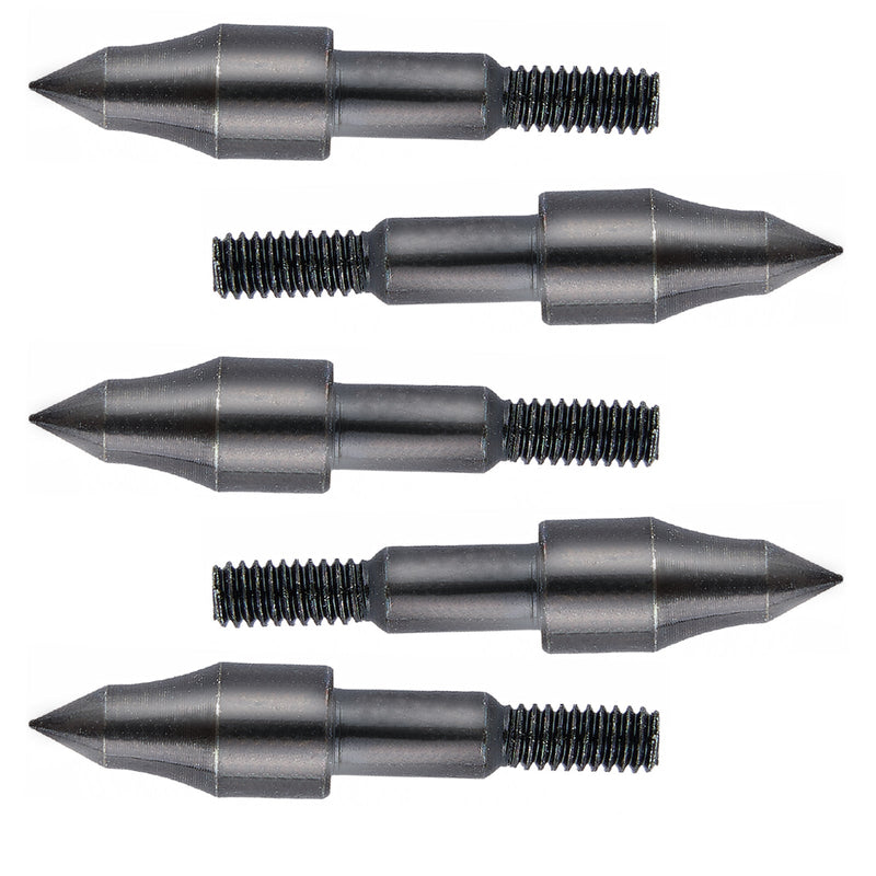 12Pcs Archery Arrowheads Carbon Steel 100Grain Screw-In Field Points