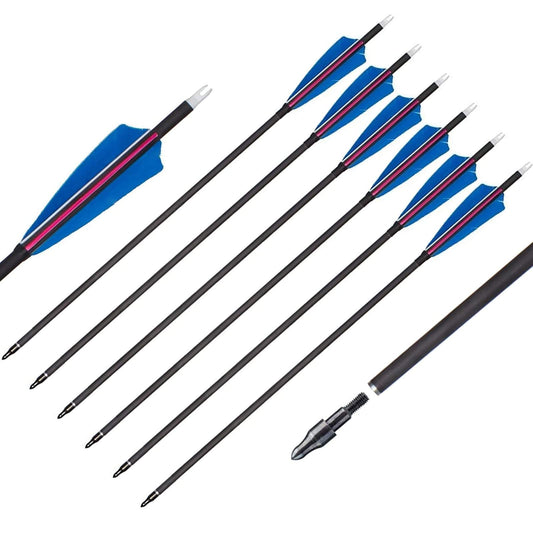 12 Pack 31" Pure Carbon Arrow Shafts ID 6.2mm Spine 300-600 Archery DI - Foto 4