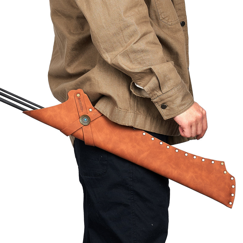 Archery Arrow Tube Leather Hip Quiver Waist Hanged Arrow Holder Hunting Accessories