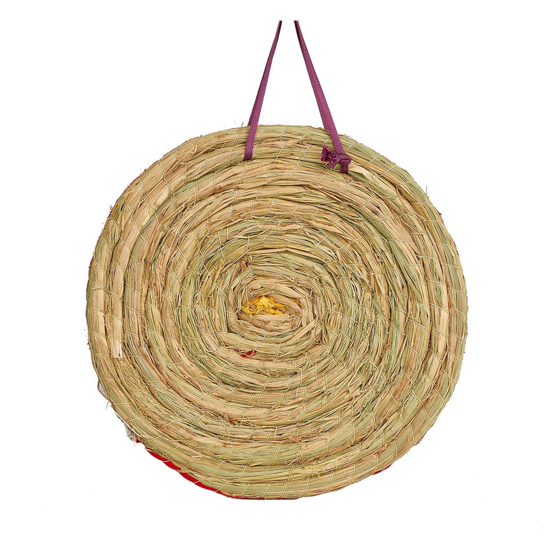 Archery Target 11.8" Diameter Single Layer Traditional Solid Straw Target Handmade Arrows Target for Outdoor Shooting Practice