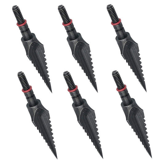 6Pcs Archery Arrowhead 125 Grains Sawtooth Arrowhead Carbon Steel Arrow head Arrow Accessories