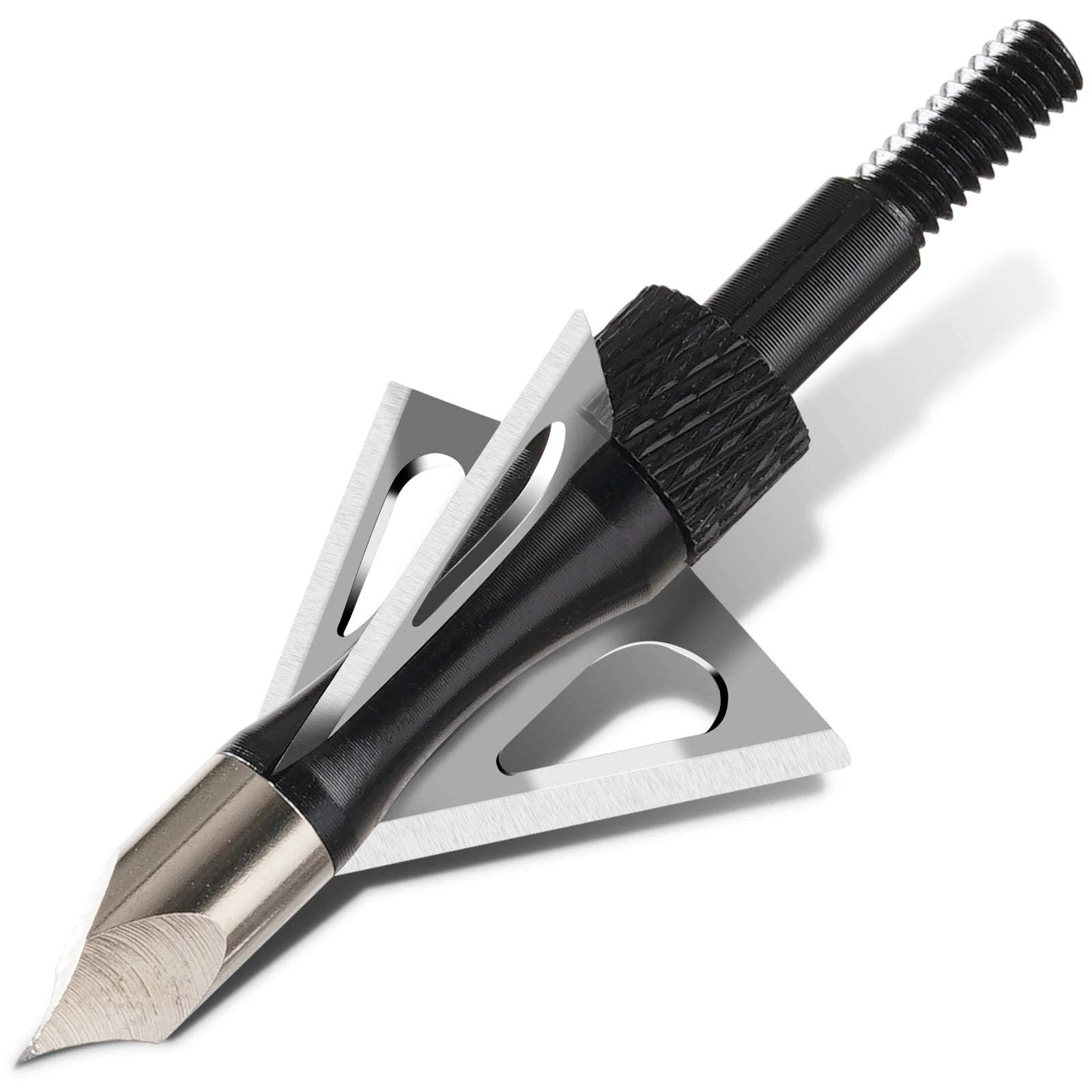 12Pcs Archery Broadheads 100 Grain 3 Blade Broad Screw-in Arrow Heads ...