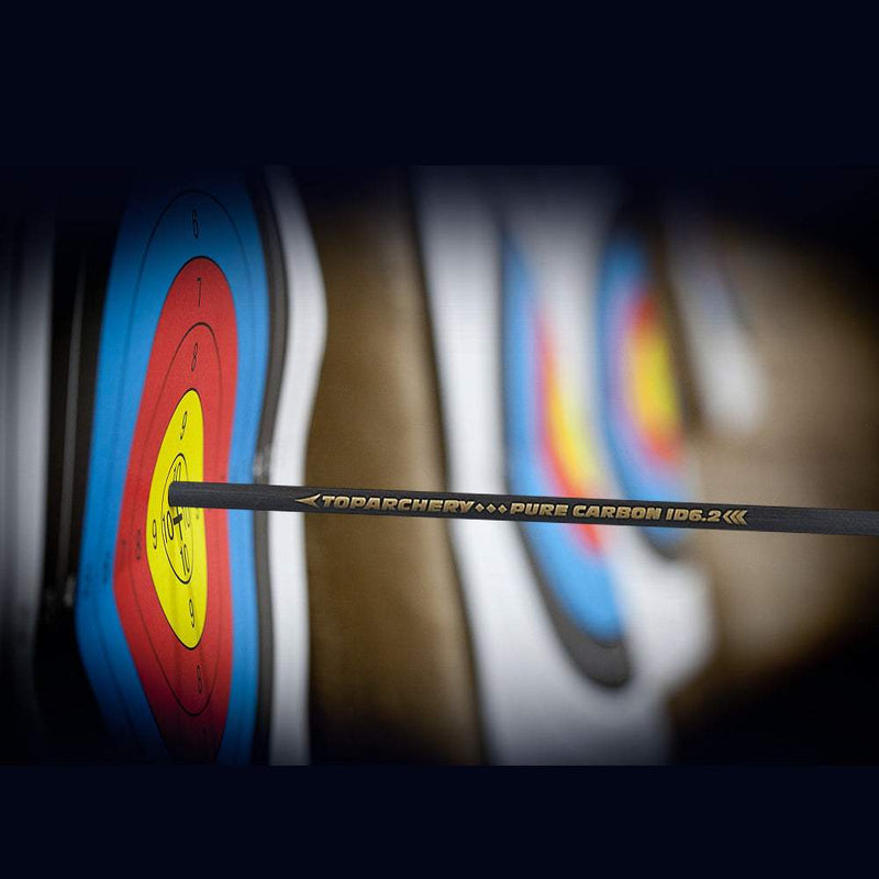 12pcs Archery 33" Pure Carbon Arrow Shafts Straightness 0.003 Spine 300-600 For Recurve Compound Bow