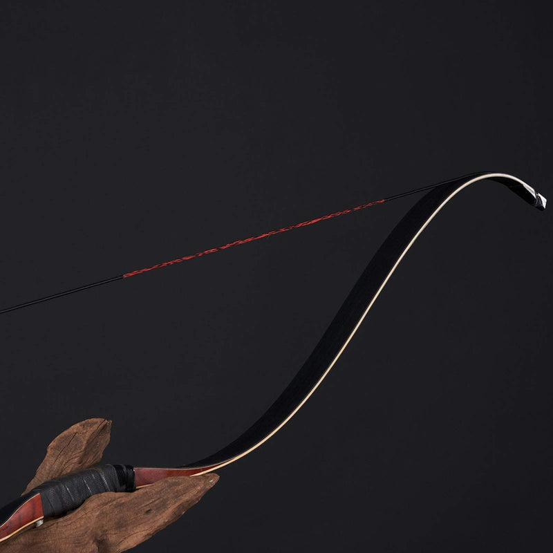 55" Laminated Traditional Recurve Bow 20-50lbs Handmade Archery Bow for Hunting