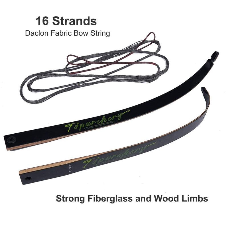 Archery 62" Traditional Wooden Takedown Recurve Bow Right Handed Bow 20-50lbs