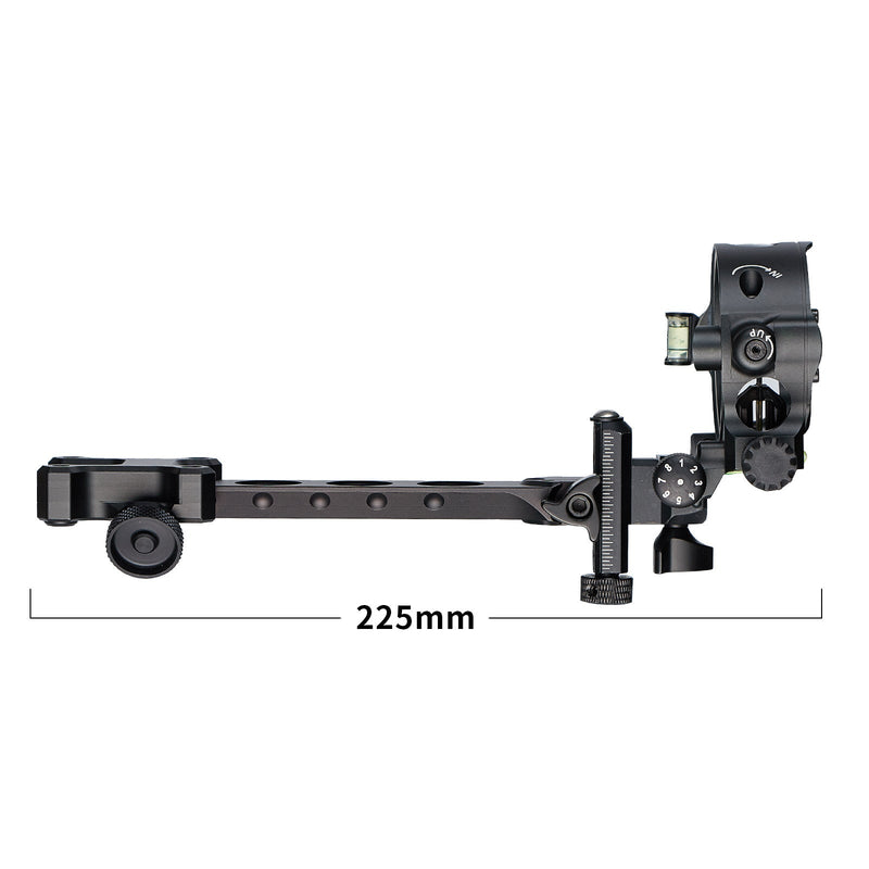 Archery 5-Pin Fiber Optics Bow Sight Compound Bow Sight Long Rod