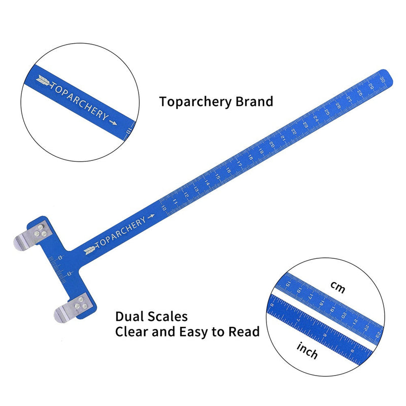 Archery Bow Square T Ruler Hunting Measurement Tool Bowstring Positioning Scale