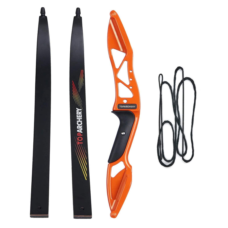 56" Archery Beginner Competition Recurve Bow Set Orange Takedown Practice Bow 18-50lbs
