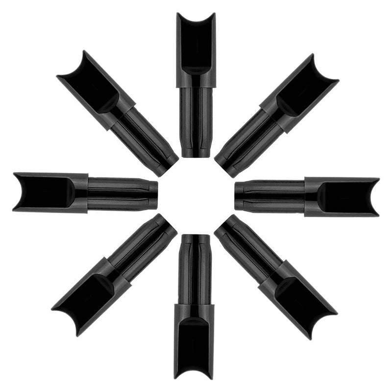 50pcs Crossbow Bolts nocks Half-moon for Shaft OD 6.2mm Orange/Black for Archery Hunting