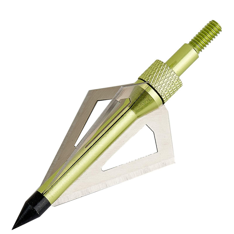 12Pcs Archery Hunting Broadheads 3 Fixed Blades Arrow Tips Point 100/125Grain Arrowheads