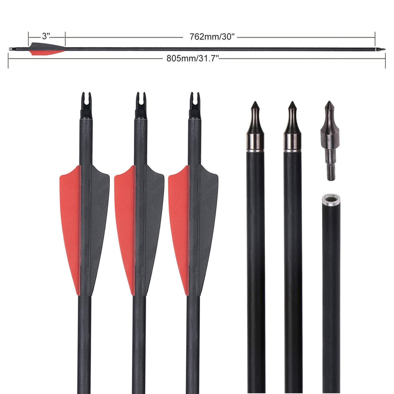 Archery 60" Recurve Hunting Bow and Arrow Set Takedown Laminated Bow for Adults Right Hand 25-50lbs