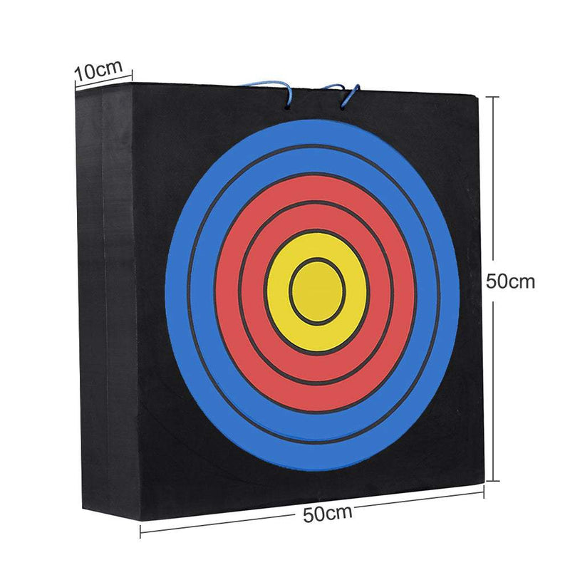 Archery EVA Target Block Black Square Build-in Target Face 50x50cm