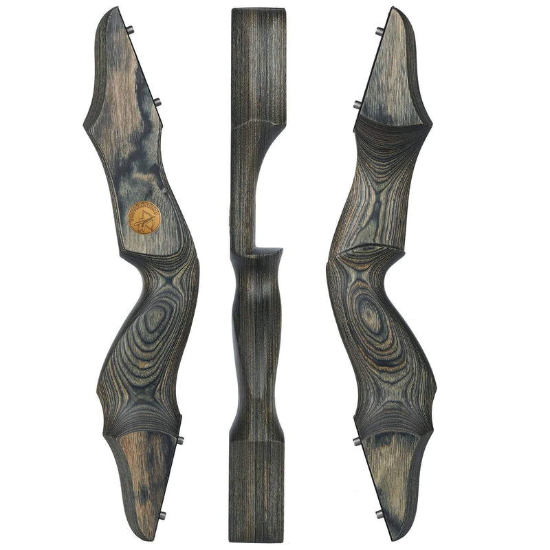 Archery 60" Wood Laminated Bow and Arrows Set Takedown Recurve Right Hand Hunting Bow with 12pcs Carbon Arrows 30-50lbs