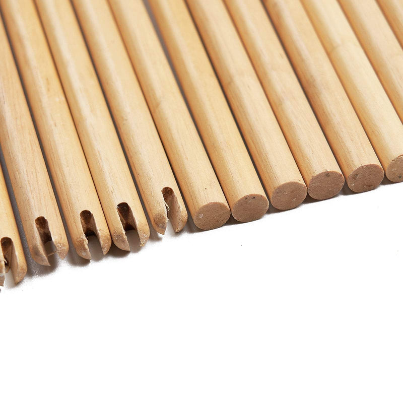 32.6" 8mm DIY Archery Wooden Bamboo Arrow Shafts Self Nock Handmade Arrow Shaft 12pcs