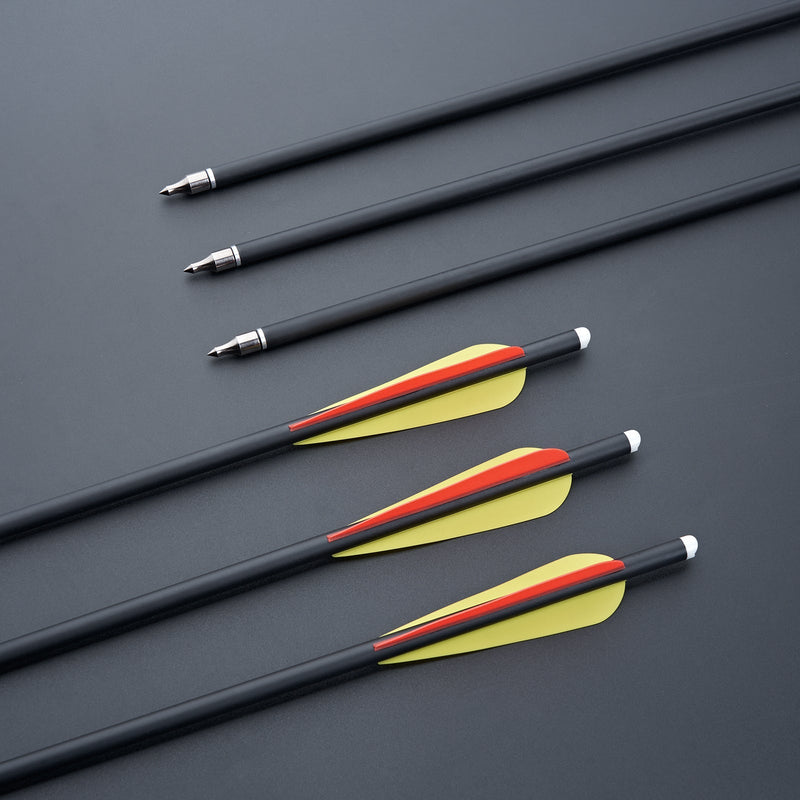 12pcs Crossbow Bolts 16/20inch Crossbow Carbon Arrows for Archery Hunting Shooting