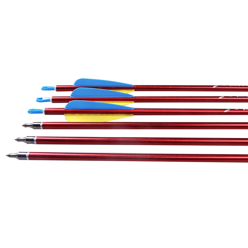 6pcs 31 Inch Aluminium Arrows Archery Hunting Targeting Practice Arrows for Compound Recurve Bow