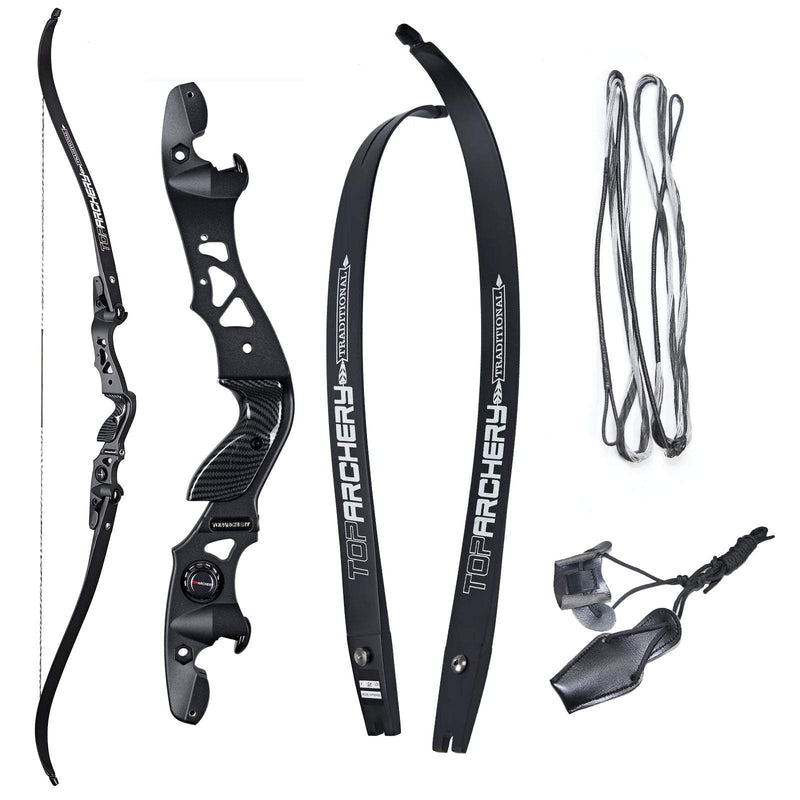 Archery 62" ILF Recurve Bow 25-60lbs Right Hand Hunting Bow Aluminum Alloy Riser