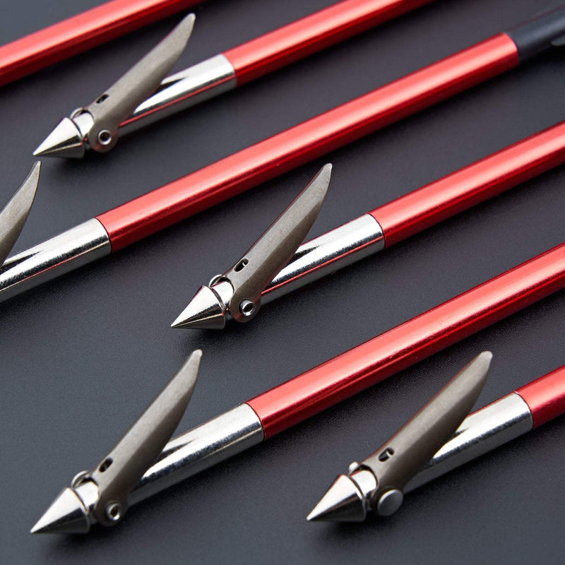 6pcs 6.8" Archery Fishing Bolts Aluminum Alloy Shaft OD 3.2mm for Outdoor Shooting Hunting Accessories