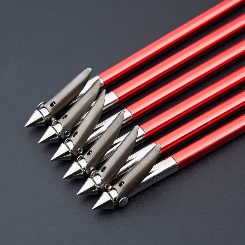 6pcs 6.8" Archery Fishing Bolts Aluminum Alloy Shaft OD 3.2mm for Outdoor Shooting Hunting Accessories