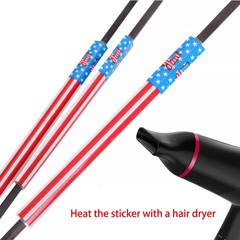 15pcs Archery Arrow Sticker Universal 4-9mm Heat Shrink Arrow Shafts Wraps Sticker