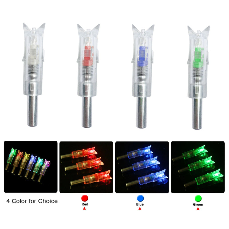 3pc Archery Lighted Arrow Nock LED Light for Arrow Shaft ID 7.62mm Outdoor Sports Hunting Shooting Accessories