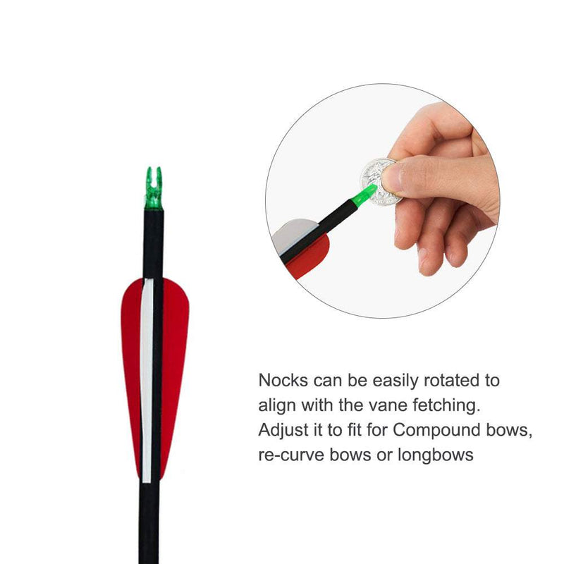 12pcs Archery 30" Fletched Carbon Arrows ID 6.2mm with Replaceable Arrowheads for Recurve Compound Bow