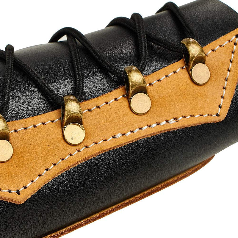 Archery Traditional Arm Guard Black Arm Protector with Adjustable Straps