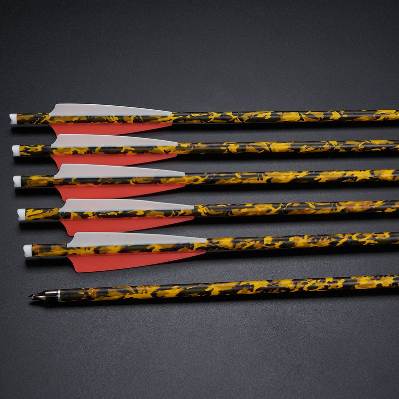 12pcs 20" Archery Crossbow Bolts Pattern Carbon Arrows ID 7.6 Hunting Shooting Arrows